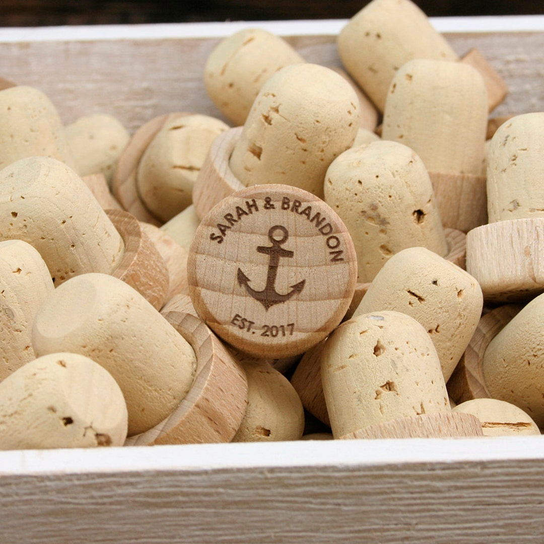 Personalized Wine Stoppers, Bulk Wedding Favors, Nautical Wedding Favor, Wine Wedding Gift, Wine