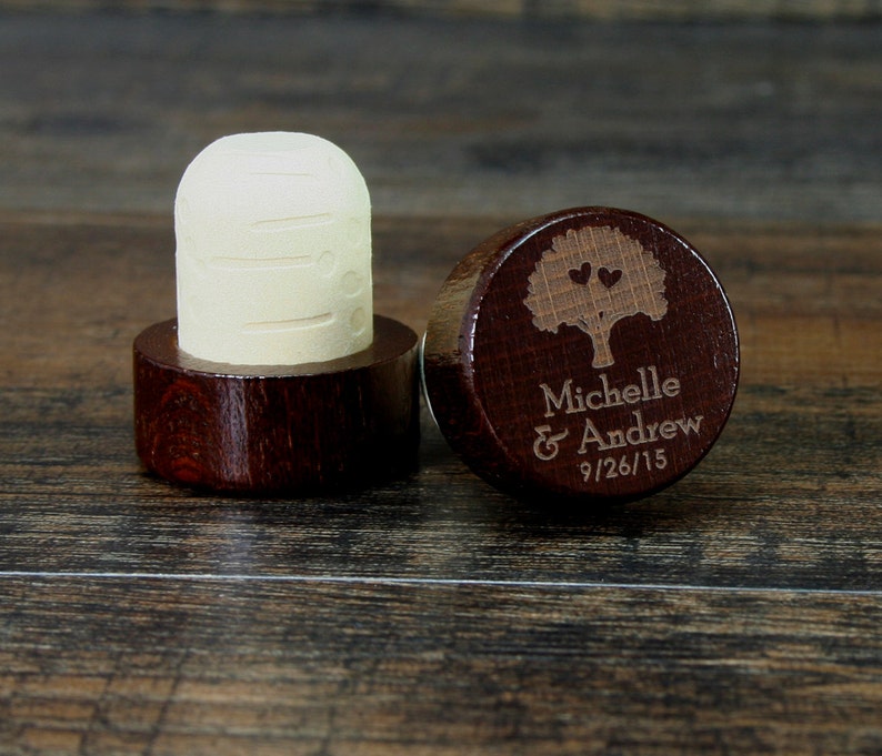 Bulk Wine Stopper Wedding Favor Personalized Wood Wine Cork Etsy