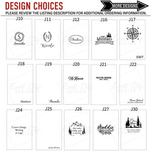 May include: A grid of 30 different design choices for wedding invitations. Each design features a unique graphic, text, and layout. The designs include a compass, mountains, flowers, and more.