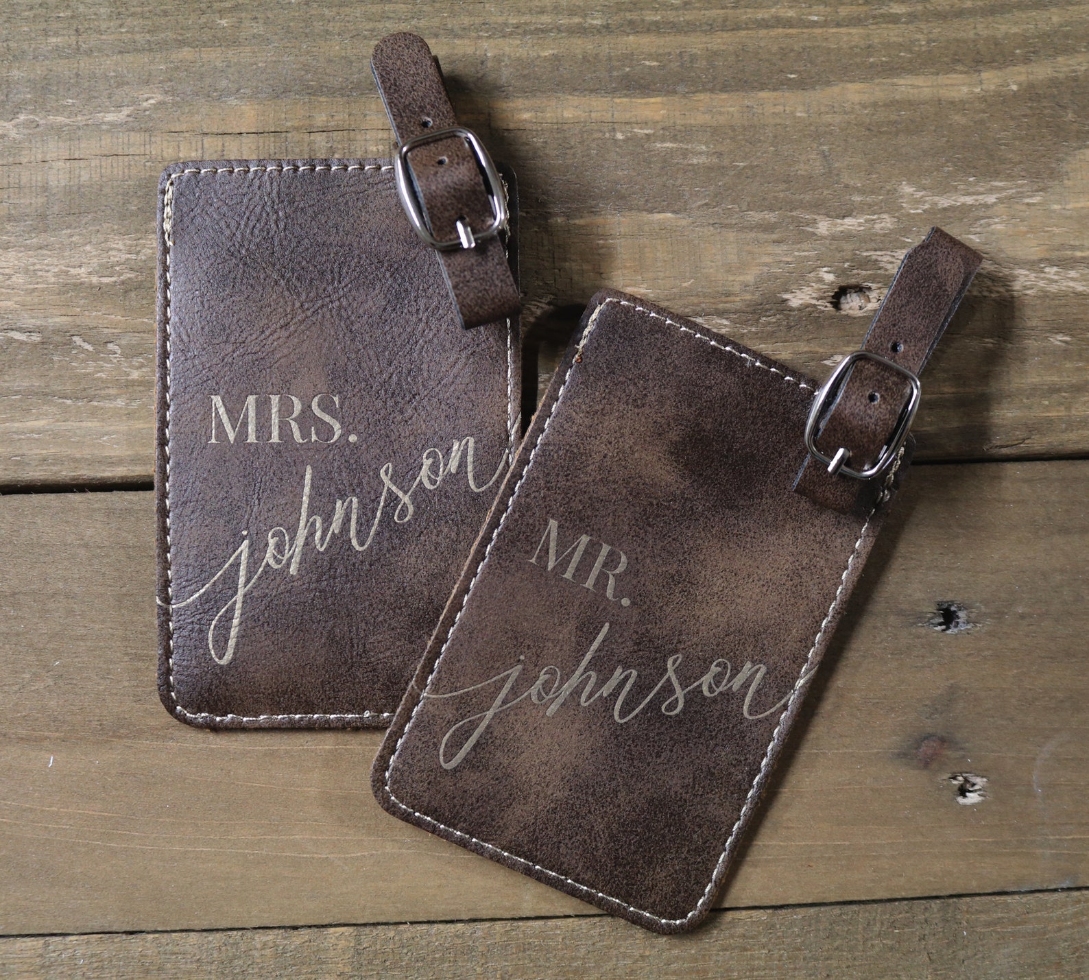 Personalized Mr and Mrs Luggage Tags Custom Luggage Tags Etsy