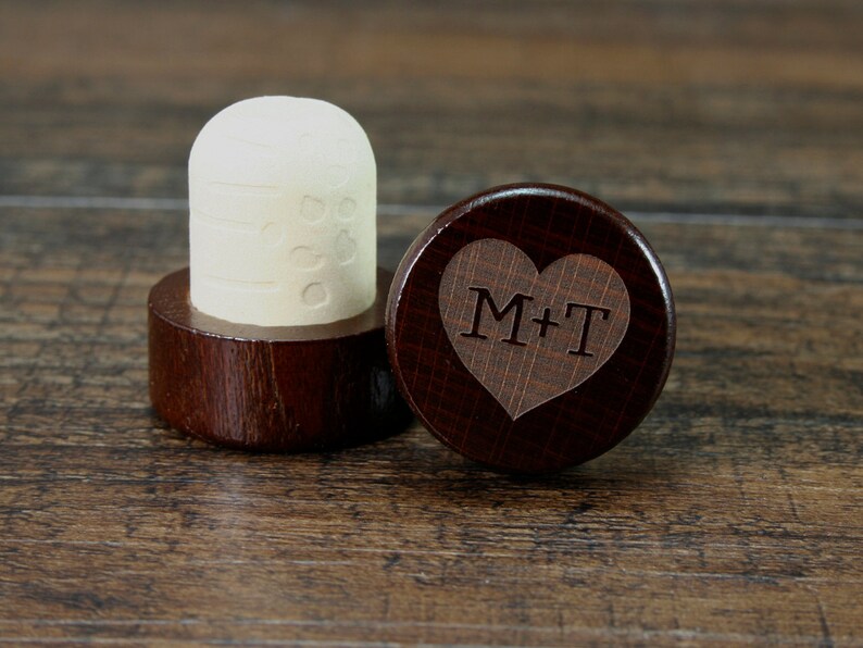Bulk Personalized Wine Stopper Engraved Wood Top Wedding Etsy