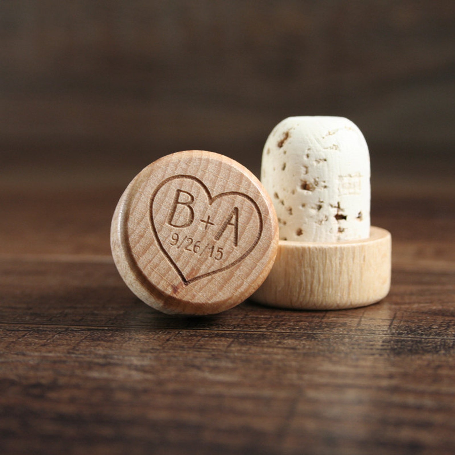 Bulk Personalized Wine Stopper Engraved Wood Top Wine Wedding Etsy