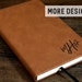 Monogrammed Leather Journal, Personalized Journal, Lined Journal, Personalized Notebook, Customized Leather Gift, Custom Leatherette Journal