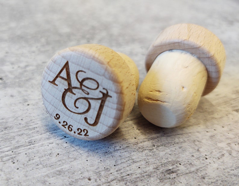 Bulk Wine Stopper Wedding Favor Personalized Wood Wine Cork Etsy