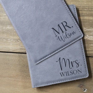 Personalized Mr. and Mrs. Passport Covers, Passport Holder, Couples Matching Passport Holders, Custom Passport Cover, Personalized Gift