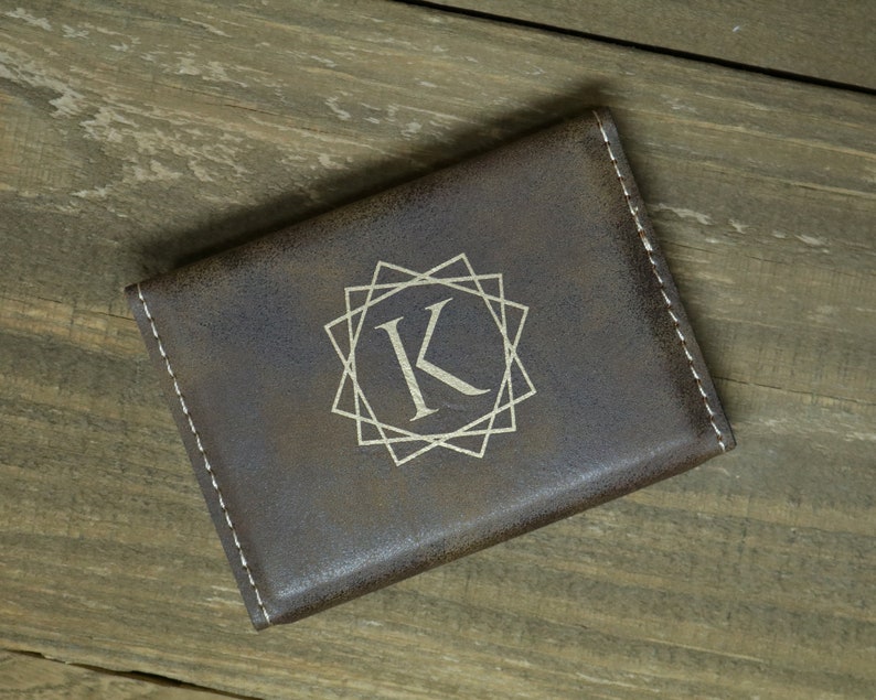 Leather Business Card Holder, Personalized Business Card Holder, Monogrammed Business Card Holder, Custom Business Card Case, Business Gift immagine 9