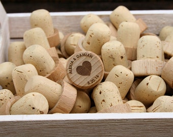Bulk Personalized Wine Stoppers, Wine Stopper Wedding Favors, Engraved Heart Wood Wine Stoppers, Customized Wine Cork, Wine Wedding Gift