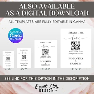 Share the Love Custom QR Code Wedding Coasters for Photo Sharing Custom Wedding Favors Pulpboard Coasters with QR Code Table Décor Favors image 3