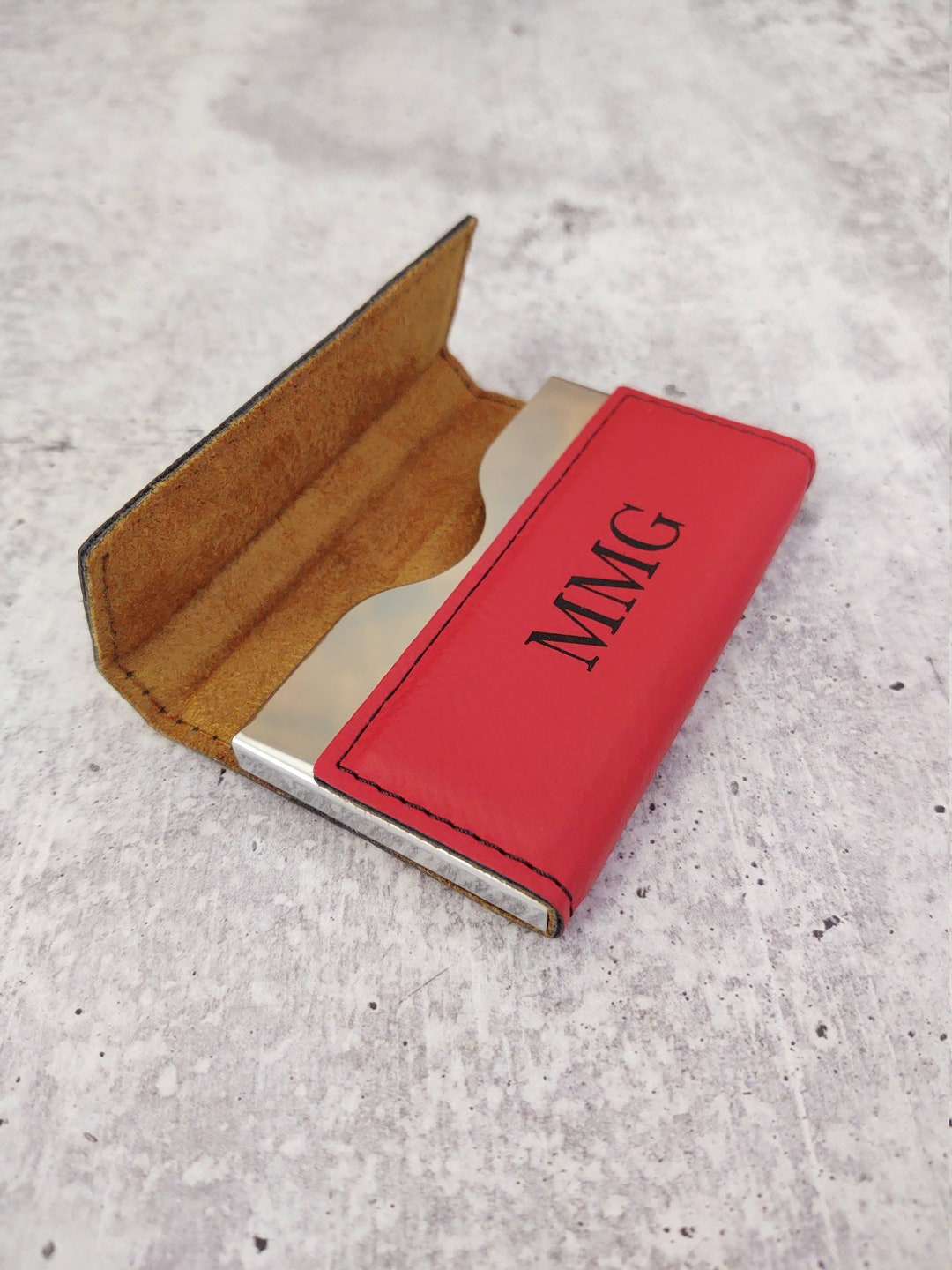 Personalized Business Card Case, Engraved Business Card Holder, Pocket