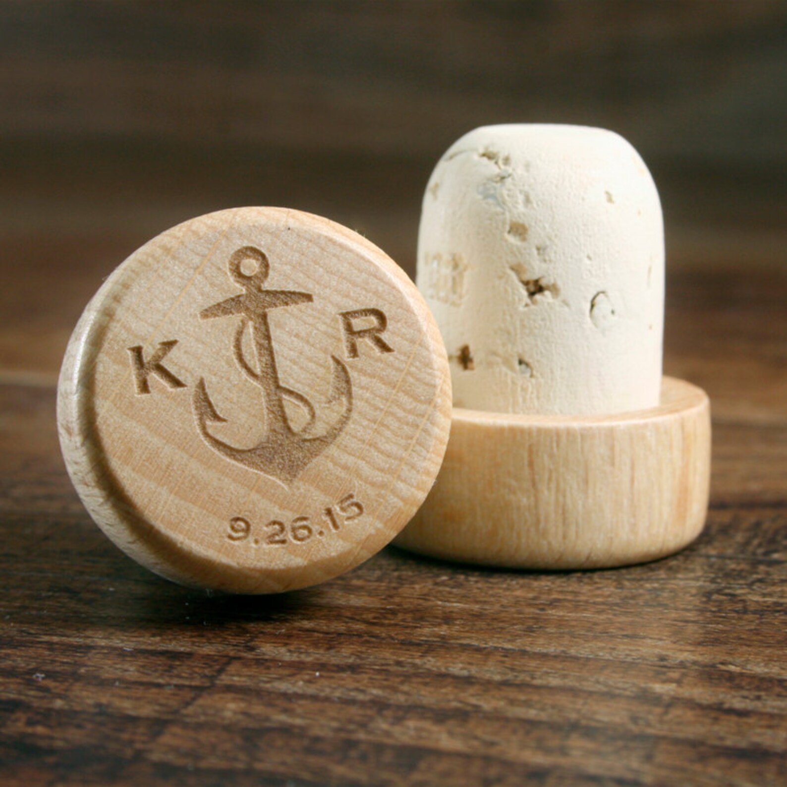Bulk Personalized Wine Stopper Engraved Nautical Wedding Etsy