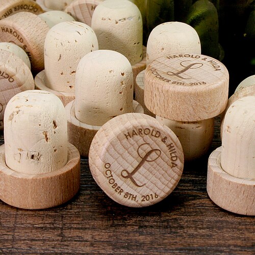 Vineyard Wedding Favors Personalized Wine Stoppers Custom Etsy