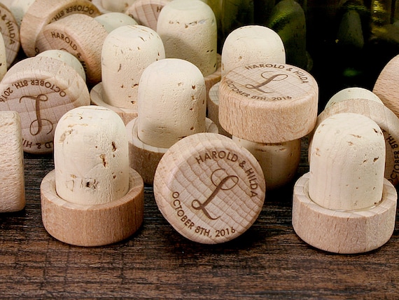 Personalized Wine Cork Wedding Favor Wine Bottle Stopper Custom Wedding Gift