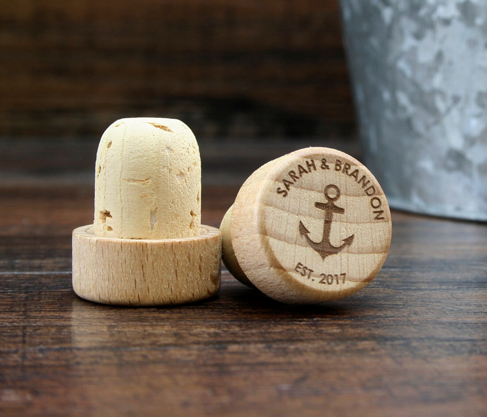 Personalized Wine Stoppers Bulk Wedding Favors Nautical Etsy