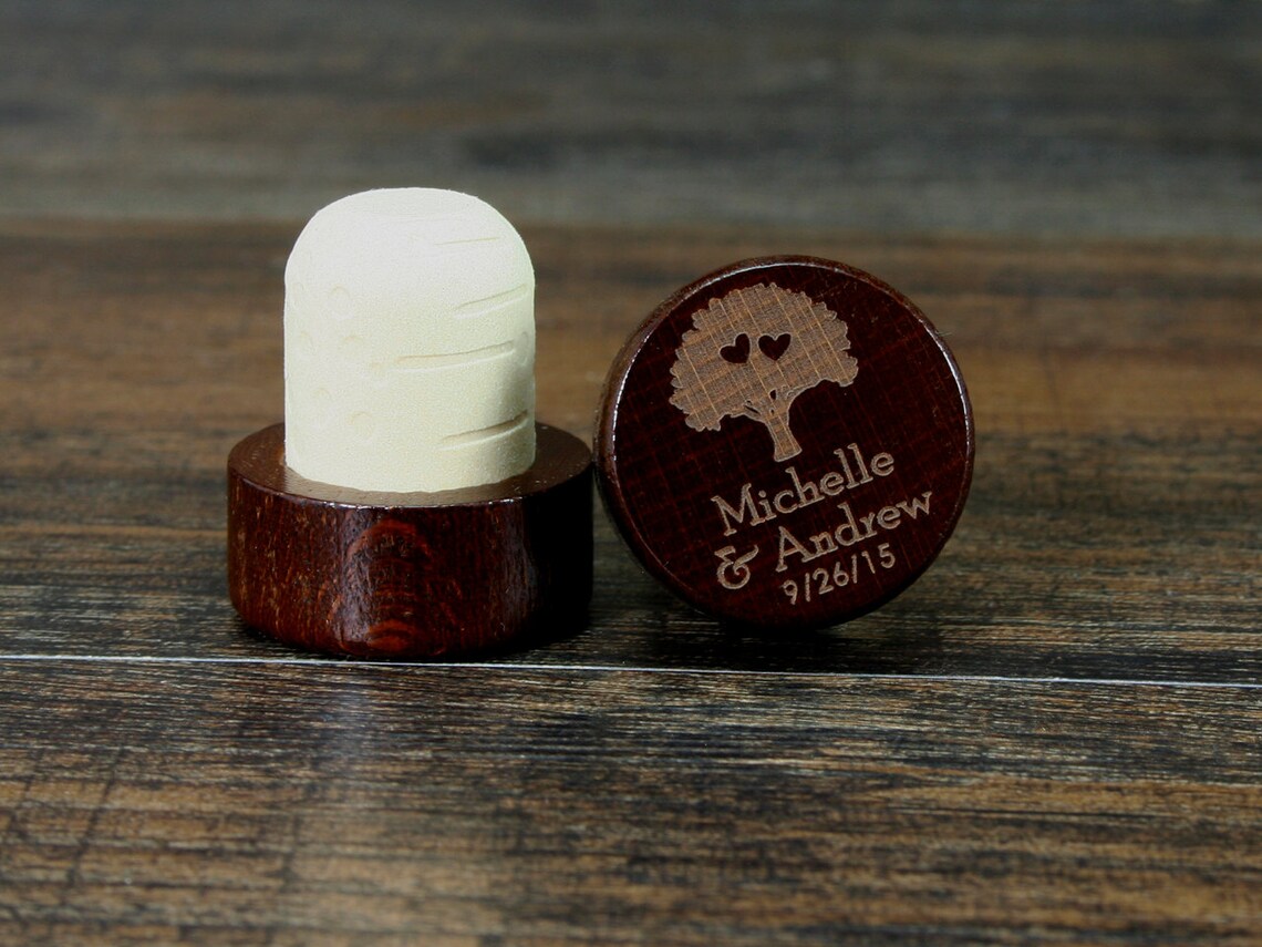 Bulk Wine Stopper Wedding Favor Personalized Wood Wine Cork Etsy