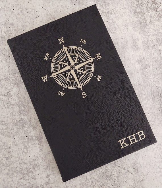 Personalized Travel Journal, Adventure Journal, Engraved Journal, Lined  Journal, Customized Journal With Compass, Leatherette Journal 