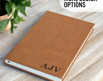 Personalized Journal with Initials, Personalized Leather Notebook, Lined Journal with Monogram, Gifts for Writers, Custom Journal for Men