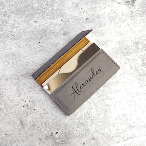 Leather Business Card Holder, Personalized Business Card Holder, Monogrammed Business Card Holder, Custom Business Card Case, Business Gift image 7