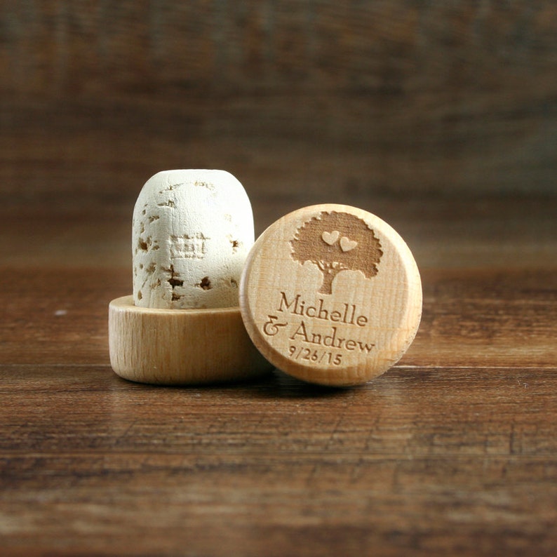 Bulk Wine Stopper Wedding Favor Personalized Wood Wine Cork Etsy