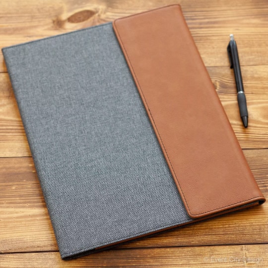 Personalized Leather Portfolio Notepad With Pocket & Pen Etsy