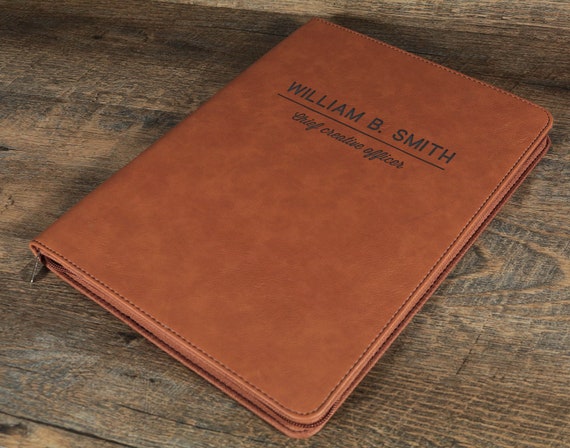 Professional Legal Notepad Portfolio, Grey Folio Notebook for