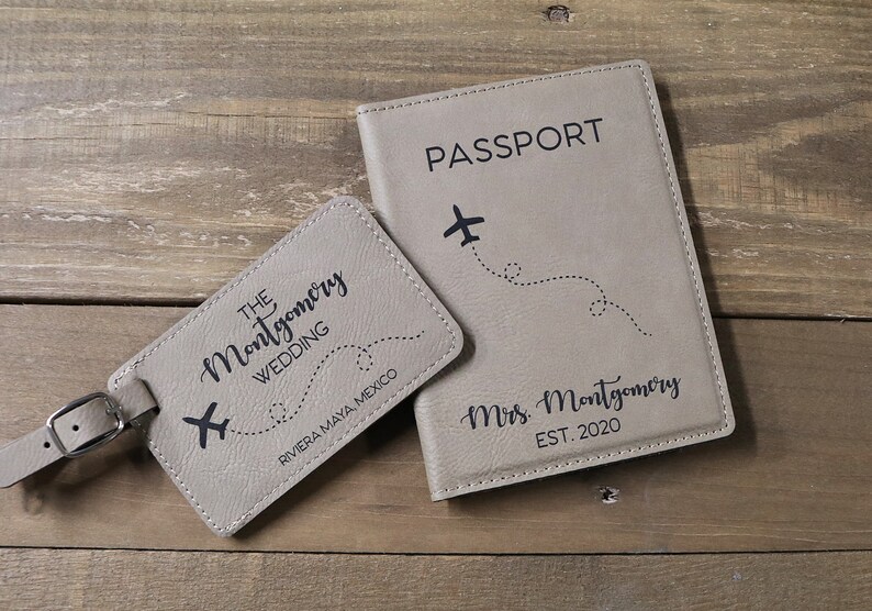 Personalized Travel Luggage Tag Wedding Luggage Tag Couples Etsy