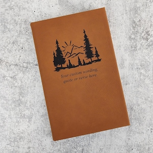 Personalize Journal with quote, Journal Personalized with Name, Lined Journal, Personalized Notebook, Customized Leather, Custom Leatherette