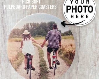 Posavasos personalizados con foto para fiestas Posavasos de papel de pulpa con foto personalizados para recuerdos de invitados a la fiesta Posavasos personalizados con foto para fiestas Recuerdos de tu imagen