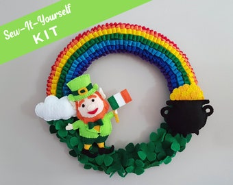 Kit - St. Patrick's Day Wreath - DIY Felt