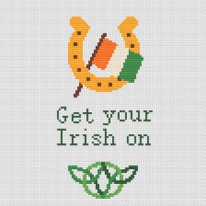Set of 5 St. Patrick's Day Cross Stitch Patterns Funny, Cute, Puns, Clever image 2