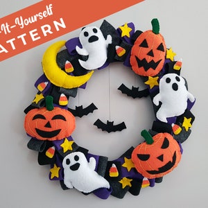 Pattern - Halloween Wreath - DIY Felt