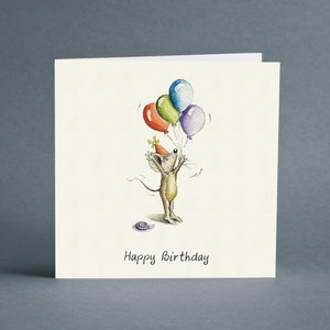 Joyeux anniversaire - MM0029 - souris mûrier et amis - carte de voeux - carte d'anniversaire - carte vierge - carte souris - carte mignonne