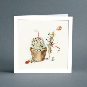 Un souhait d'anniversaire - Souris mûre et ses amis - Carte de voeux - Carte d'anniversaire - Carte vierge - Carte d'anniversaire pour enfants - Carte souris