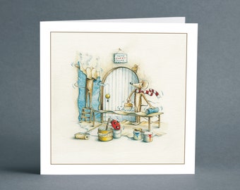 Home Sweet Home - Mulberry Mouse and Friends - Greeting Card - New Home Card - Blank Card | New House Card - Moving In Card