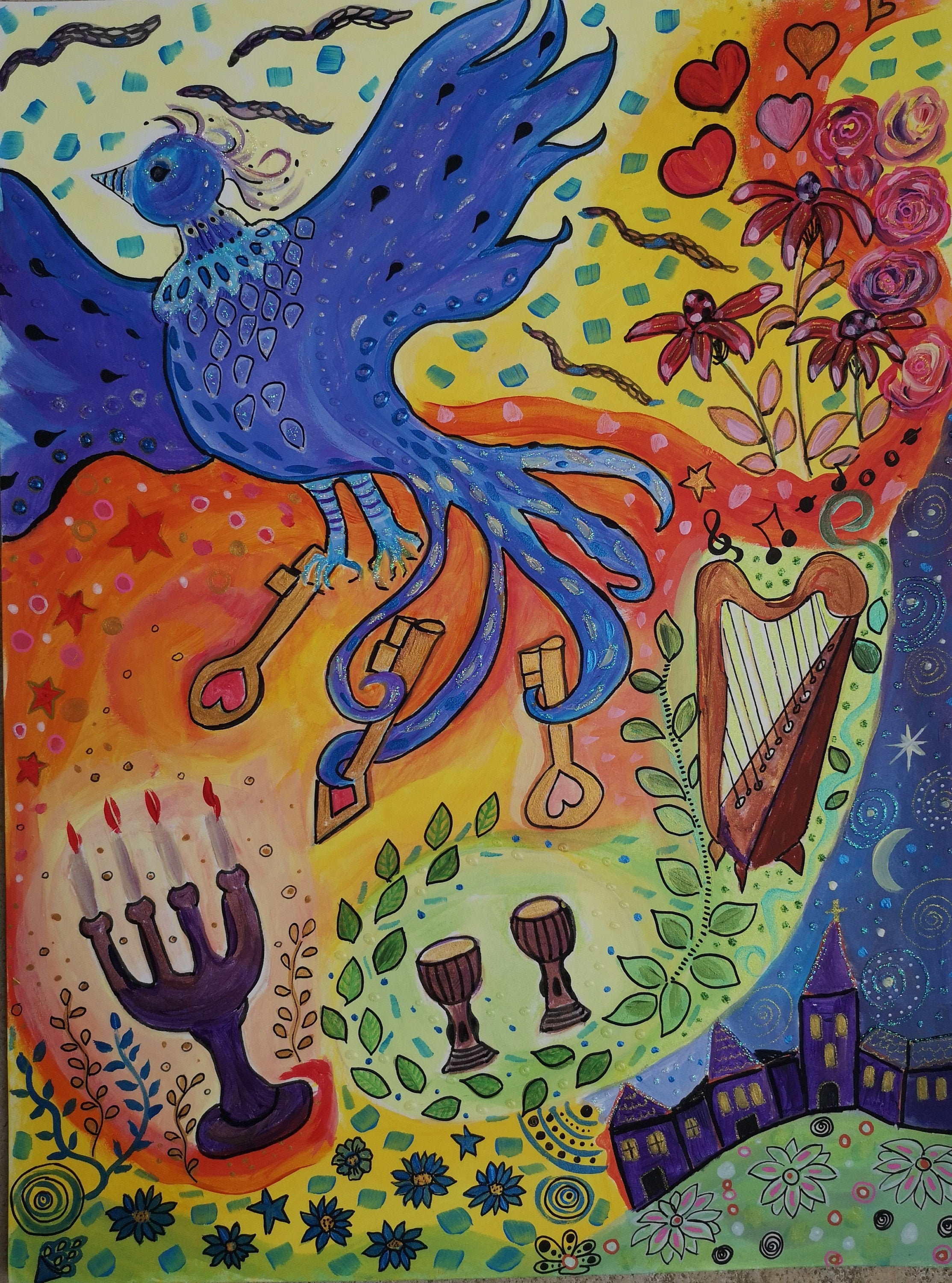 Les Clefs Du Destin, Oeuvre Inspirée, Oiseau, de La Destinée, Porte Vers Imaginaire, Inspiration Mar