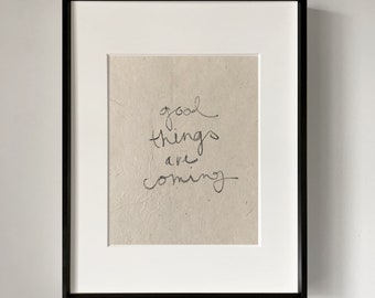 GOOD THINGS art print, wall art, home decor, quote art