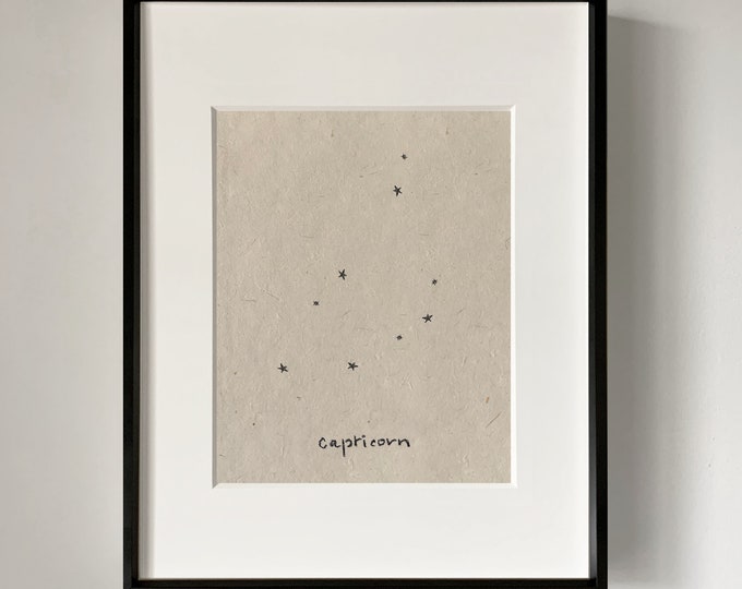 CAPRICORN CONSTELLATION art print, zodiac art