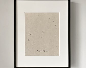 SCORPIO CONSTELLATION art print, wall art, home decor, zodiac art