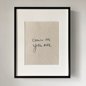 Impresión artística AS YOU ARE, arte de pared, decoración del hogar, arte con cita