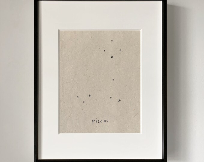 PISCES CONSTELLATION art print, wall art, home decor, zodiac art
