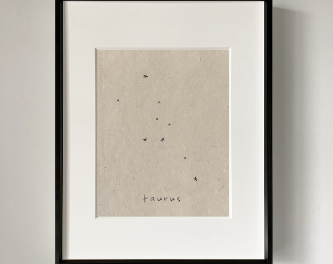 TAURUS CONSTELLATION art print, zodiac art