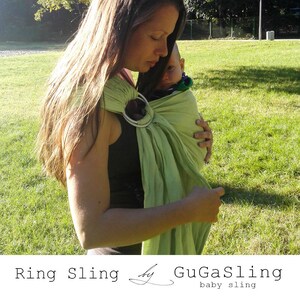 Eslinga de anillo de lino, lima, rosa lechón, cian, portabebés, portabebés, portabebés, regalo de amiga embarazada para nueva mamá, regalo BabyShower