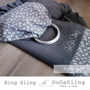 Anillo de lino suave Sling GuGaSling Bancha, Cabestrillo de anillo de bebé, Envoltura para bebé, Portabebés, Ropa de cama, Regalo de baby shower, Regalo, Regalo para nuevas mamás