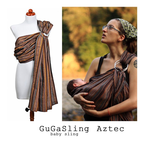 GuGaSling Aztec/Baby sling ring/Baby wrap/Baby carrier/Sling/Ring sling/Cotton/Old shcool