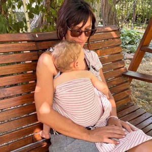 Striped Cotton Ring Sling Baby Carrier - Newborn to Toddler