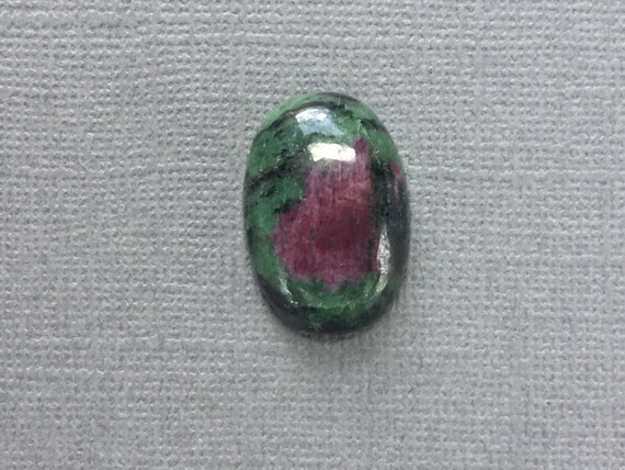 Ruby Zoisite Cabochon: Polished Oval Gemstone for Jewelry Making (26x18mm)