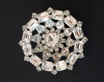 Vintage Crystal Brooch-Sparkle