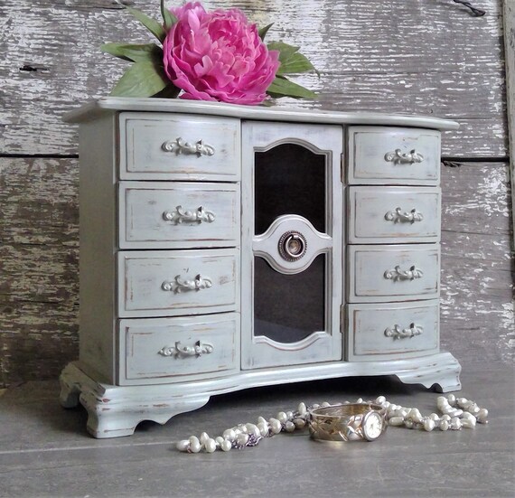 Grey jewelry armoire deals