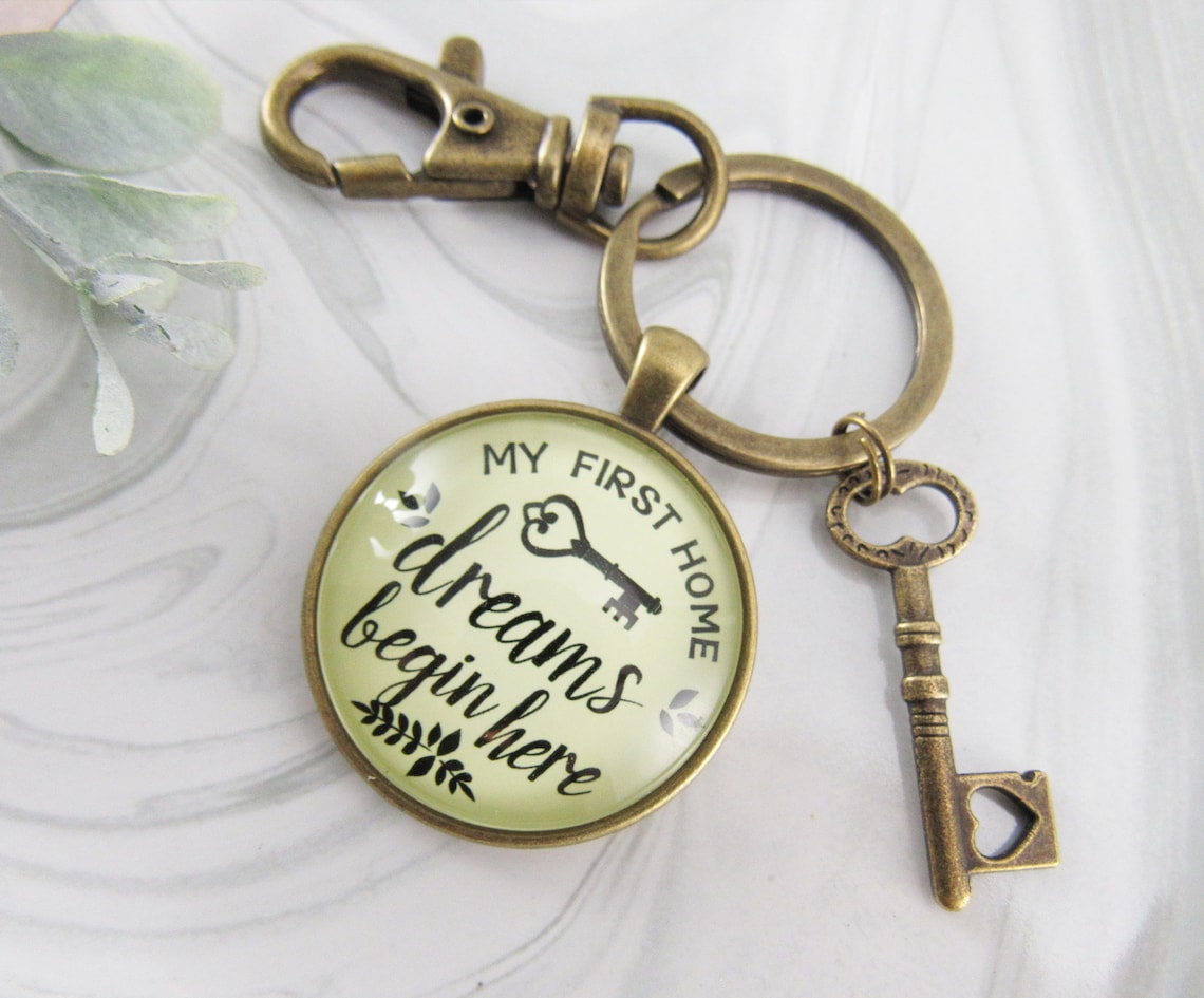 My First Home Our First Home Keychain New House Housewarming Etsy