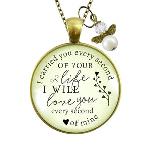 Gutsy Goodness I Carried You Every Second Life Miscarriage Necklace Baby Loss Angel Memorial Jewelry Bereavement Keepsake For Her