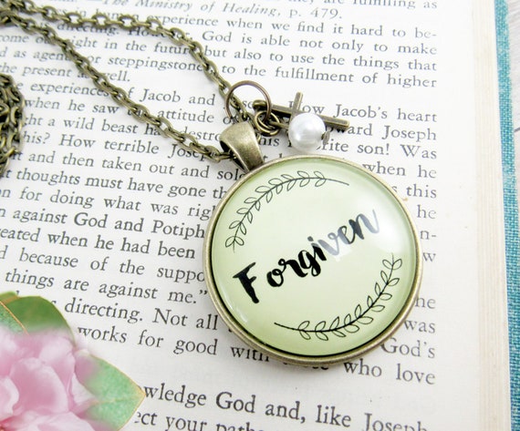 Forgiven Faith Pendant Survivor Necklace Because God is Good | Etsy